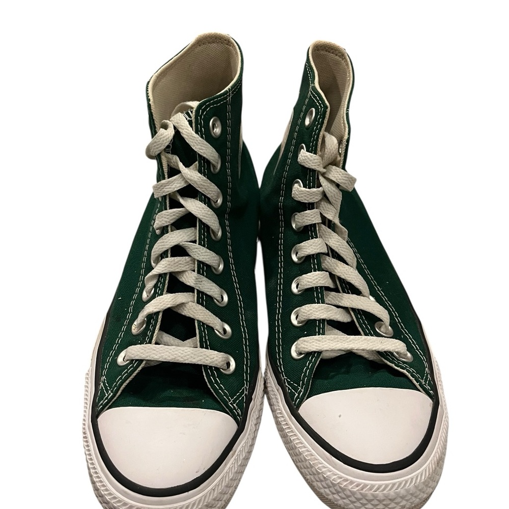 Converse All Star Green High Top Canvas Sneakers Mens 7 Womens 9 Retro 90s Indie - Picture 5 of 9